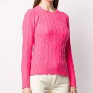 Ralf Lauren Knit  Sweater 100% Cashmere Round Neck Slim  fit  Pink  Medium